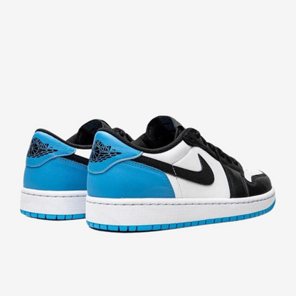 AJ 1 Retro Low OG Black Dark Powder Blue