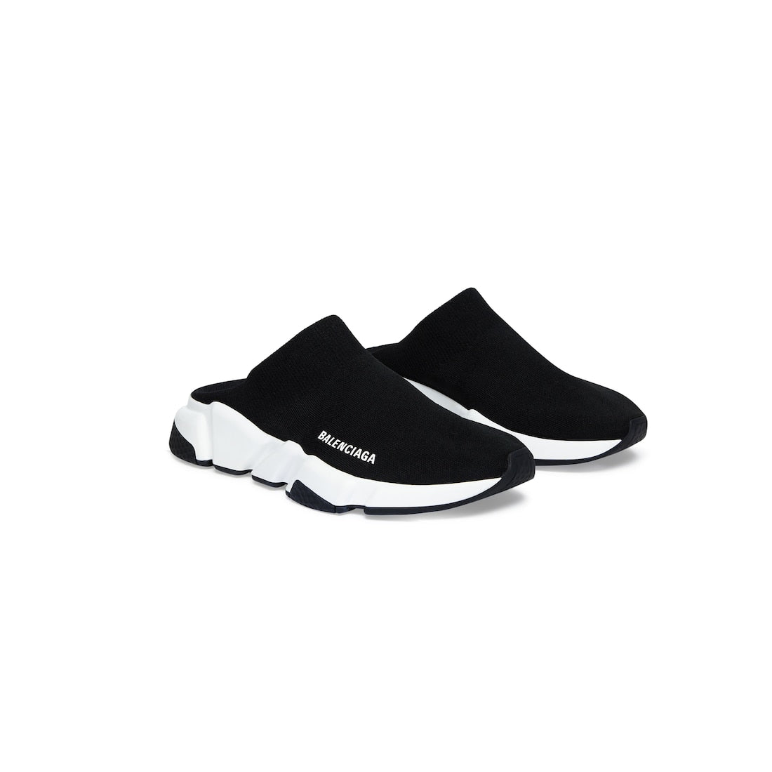 Sandali Slip-on Speed In Maglia Riciclata da Donna in Nero