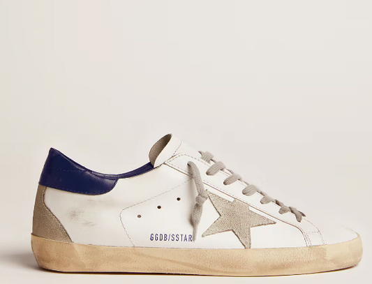 Super-Star con stella in suede e talloncino blu