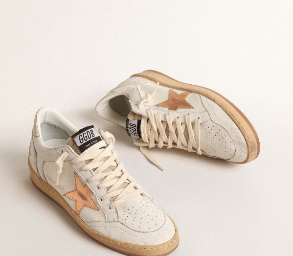 Ball Star LTD in canvas e nappa con stella in pelle laminata bronzo